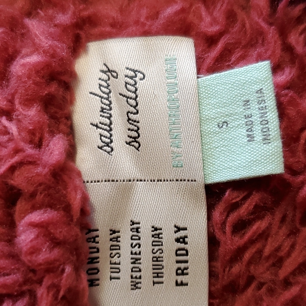Anthropologie Annette Sherpa Pullover Extra Soft Plush Pullover Top Jacket Small - Picture 5 of 6